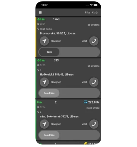 automatick&eacute; pl&aacute;nov&aacute;n&iacute; trasy kur&yacute;ra