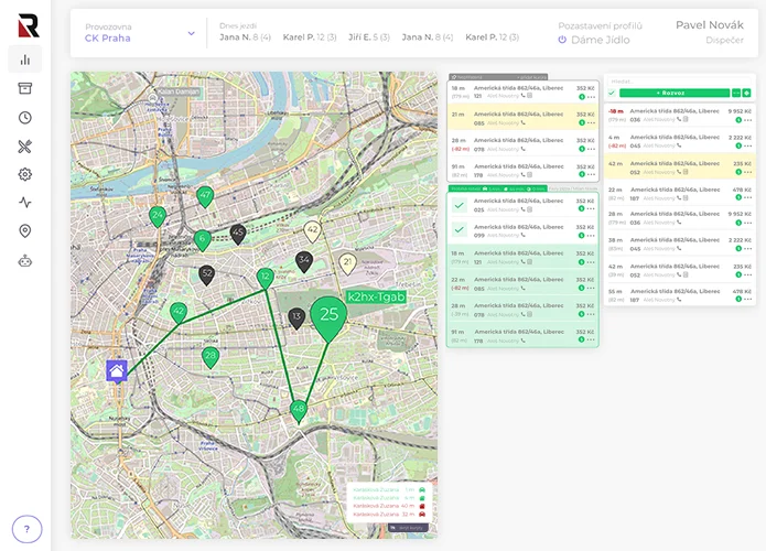 pl&aacute;nov&aacute;n&iacute; trasy rozvozu